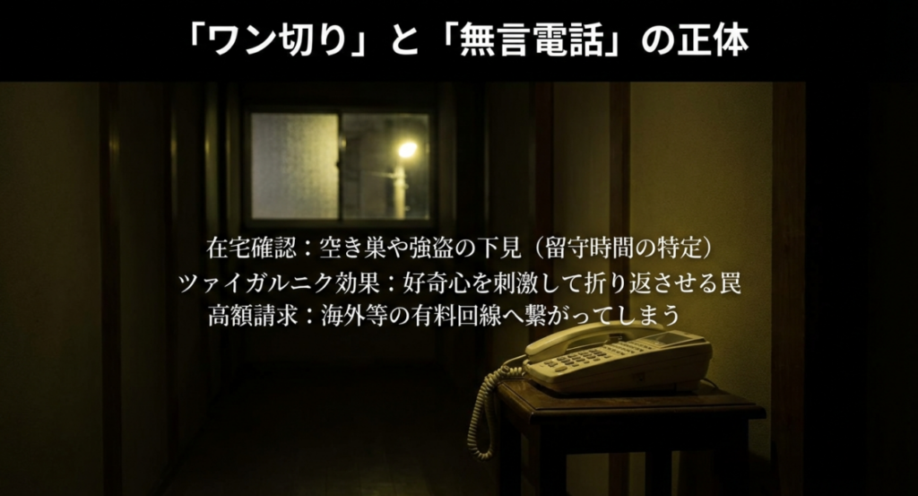 知らない番号のワン切りに潜む事前調査