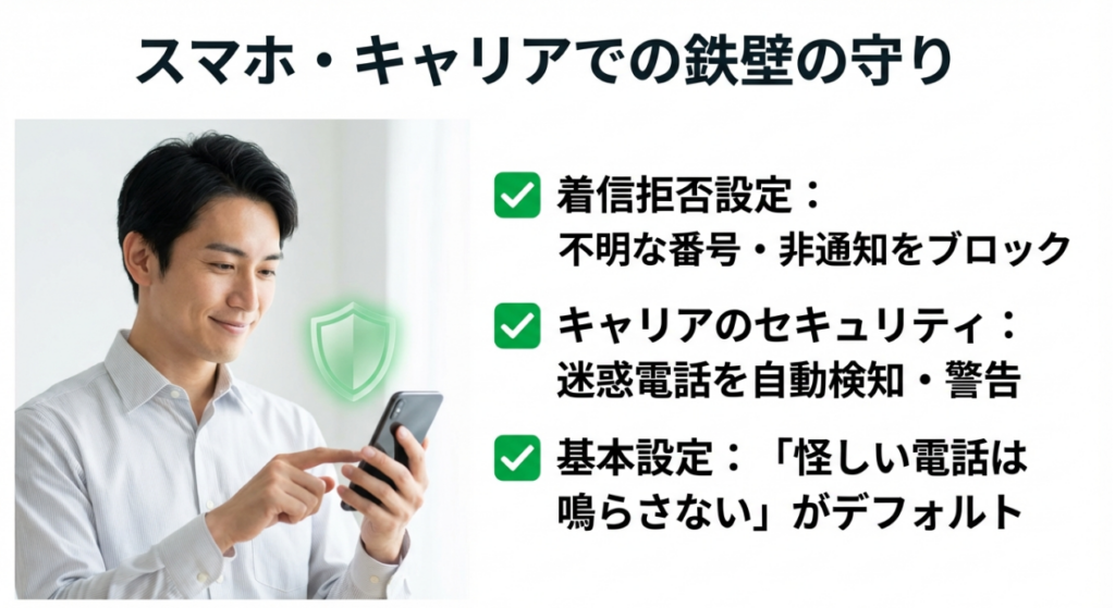 着信拒否設定とキャリアの防御網の活用