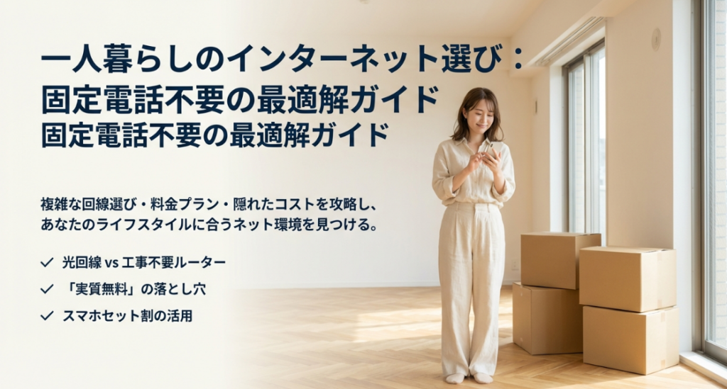 一人暮らしを固定電話 なしでインターネット