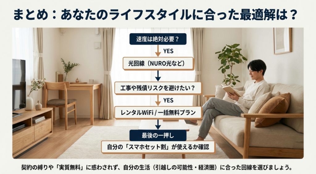 一人暮らしで固定電話なしのインターネット最適解に関するまとめ